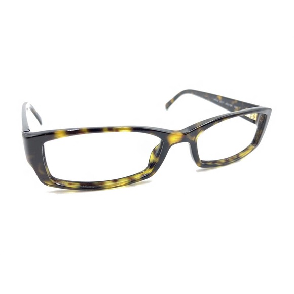 Prada VPR 19L 2AU-1O1 Tortoise Brown Rectangle Eyeglasses Frames 52-16 135 Italy - Picture 1 of 12